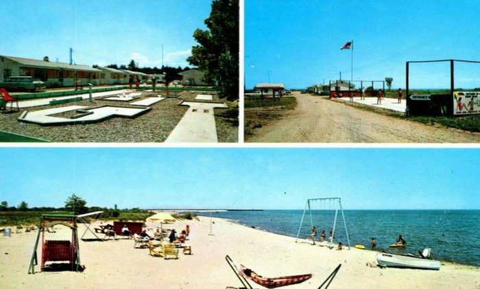 Blue Horizon Court - Old Postcard (newer photo)